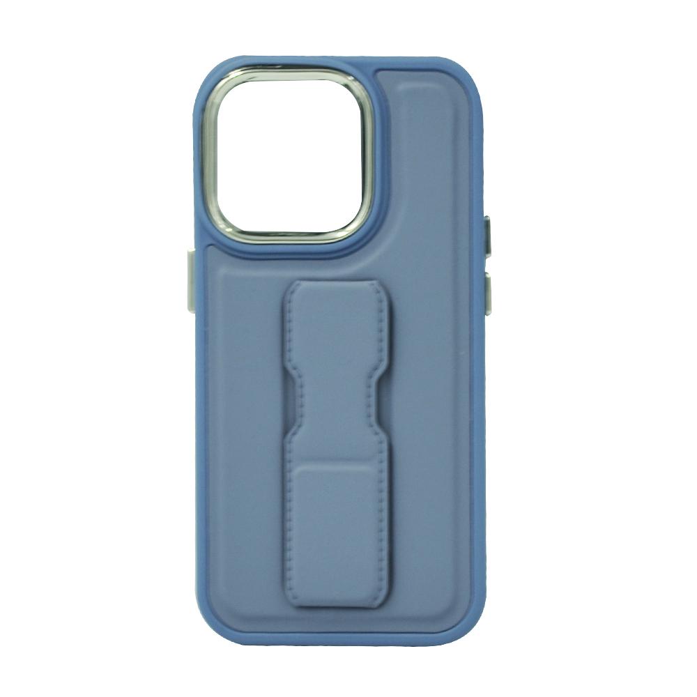 JOWAY JS LEATHER GRIP SILVER CASE IPHONE 14 PRO BLUE