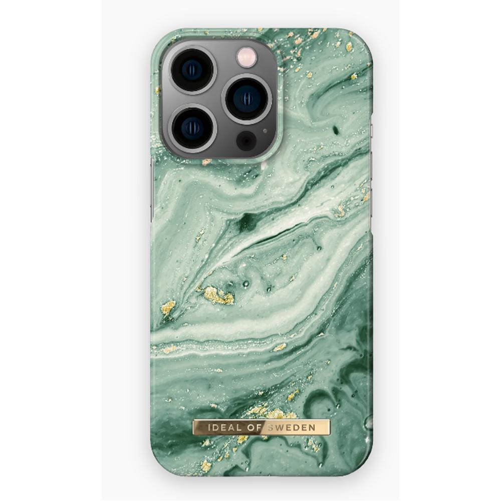 FASHION CASE IDEAL OF SWEDEN CASE IPHONE 13 PRO MINT SWIRL MARBLE