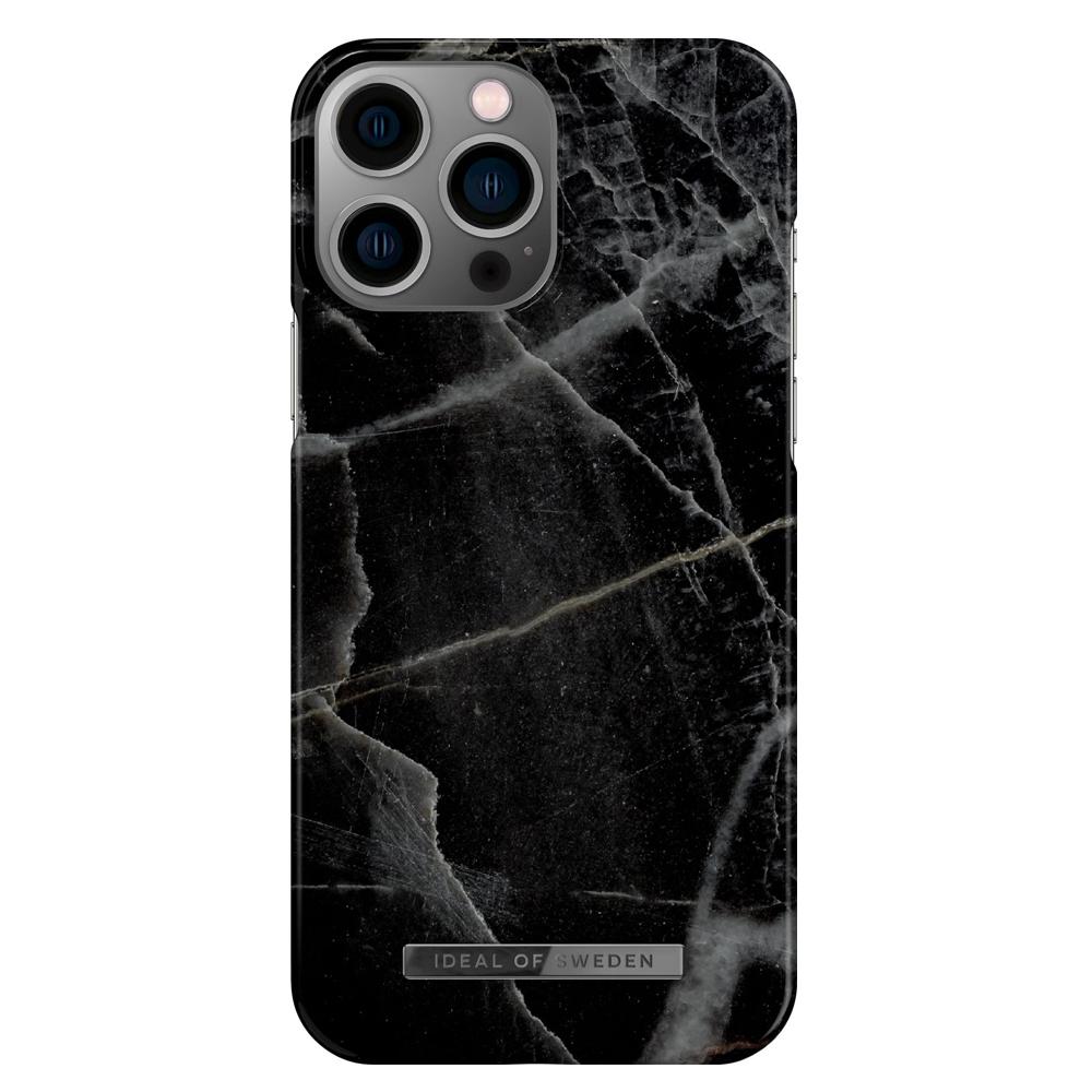 FASHION CASE IDEAL OF SWEDEN CASE IPHONE 14 PRO BLACK THUNDER MARBLE