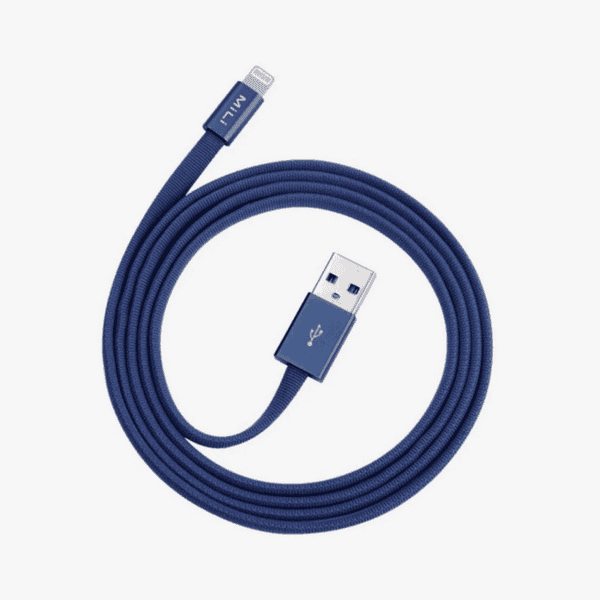 MILI STYLISH LIGHTNING TO USB CABLE BLUE 1.2 M