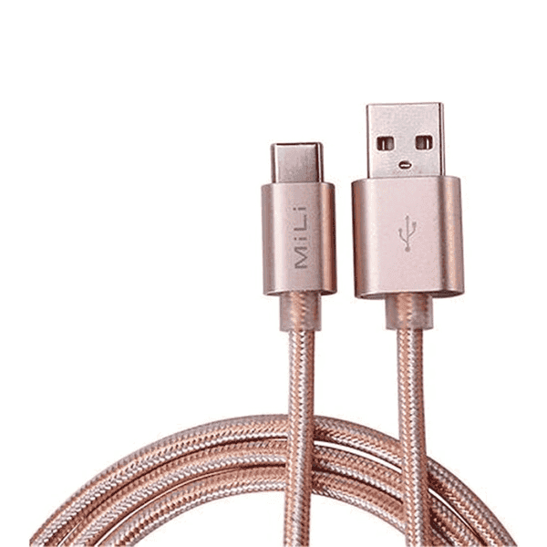 MILI TYPE C TO USB CABLE 1 M GOLD 