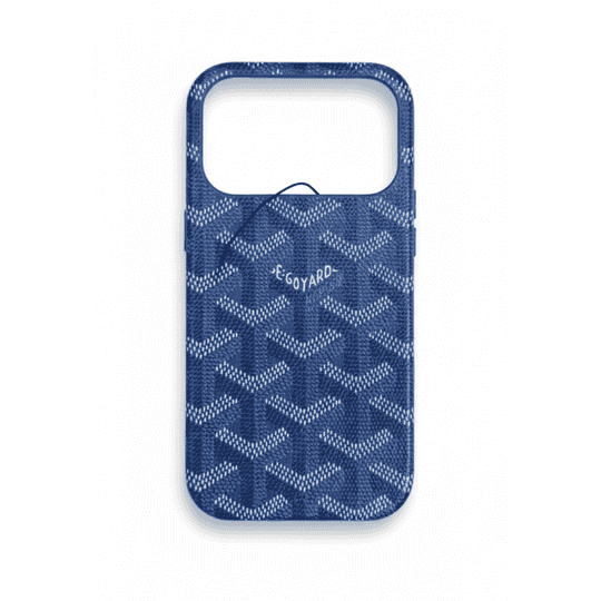 GOYARD LEATHER HARD CASE IPHONE 17 PRO MAX BLUE