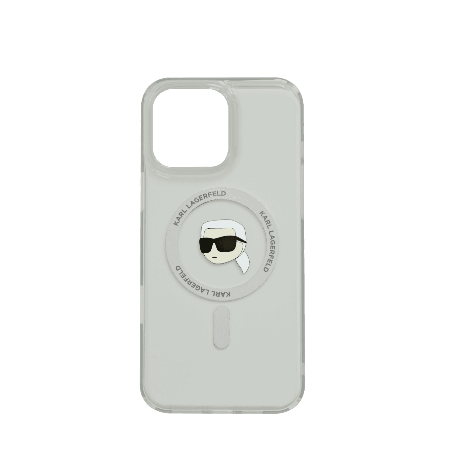 Karl Lagerfeld MagSafe IML Hard Case With Karl Head For iPhone 16 Pro Max - Black