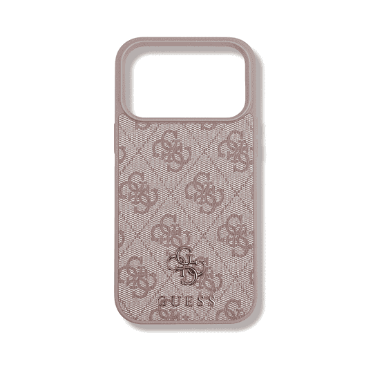 GUESS MAGSAFE 4G PU LEATHER CASE WITH SMALL 4G & CLASSIC METAL LOGO FOR IPHONE 17 PRO - PINK