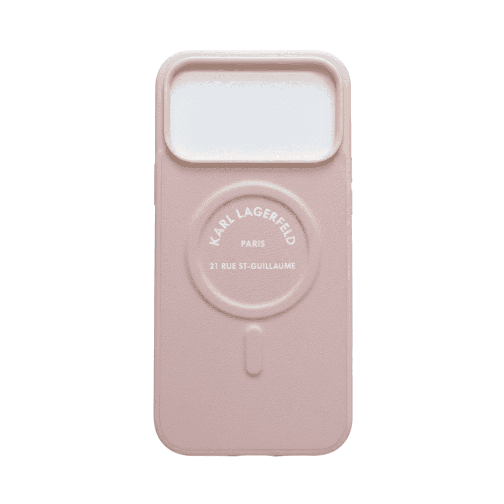 KARL LAGERFELD MAGSAFE PU CASE WITH KARL RSG LOGO BUTTONS FOR IPHONE 17 PRO MAX - PINK