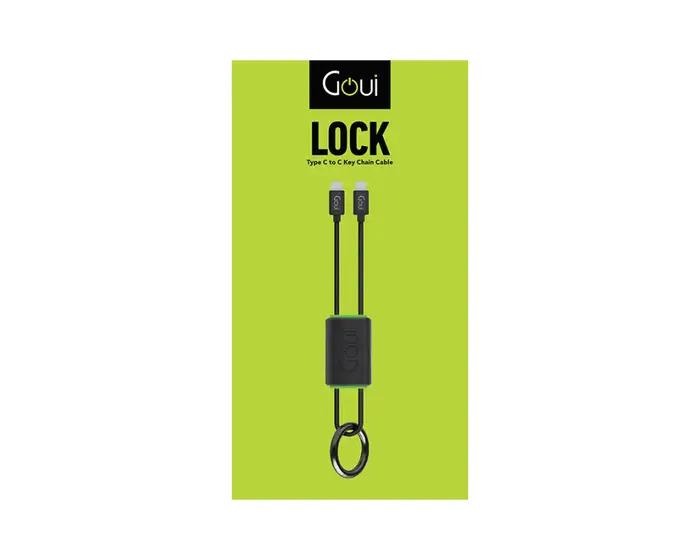 GOUI LOCK USB TYPE-C C KEY CHAIN CABLE BLACK