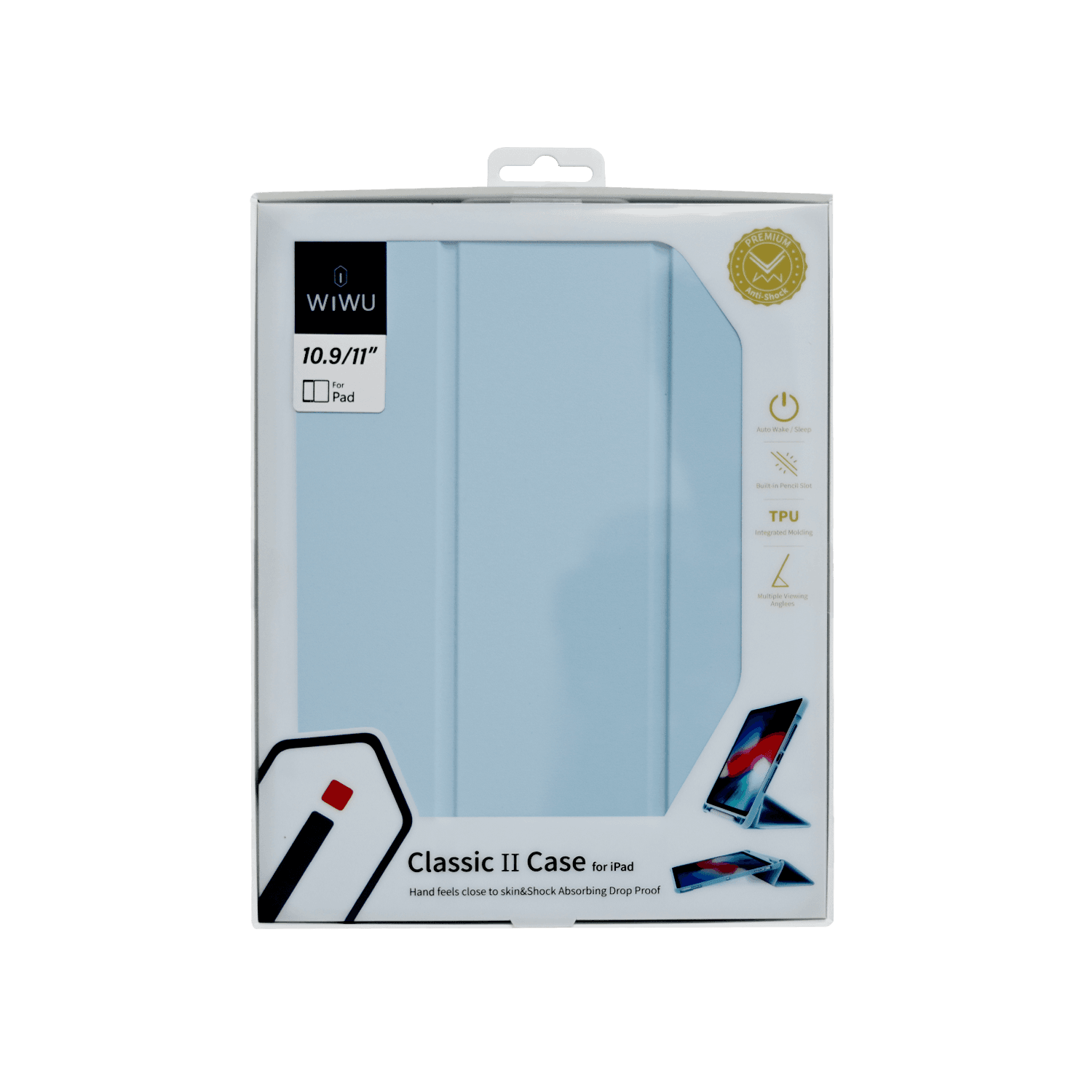 WIWU CLASSIC II LEATHER CASE IPAD 10.2/10.5 LIGHT BLUE