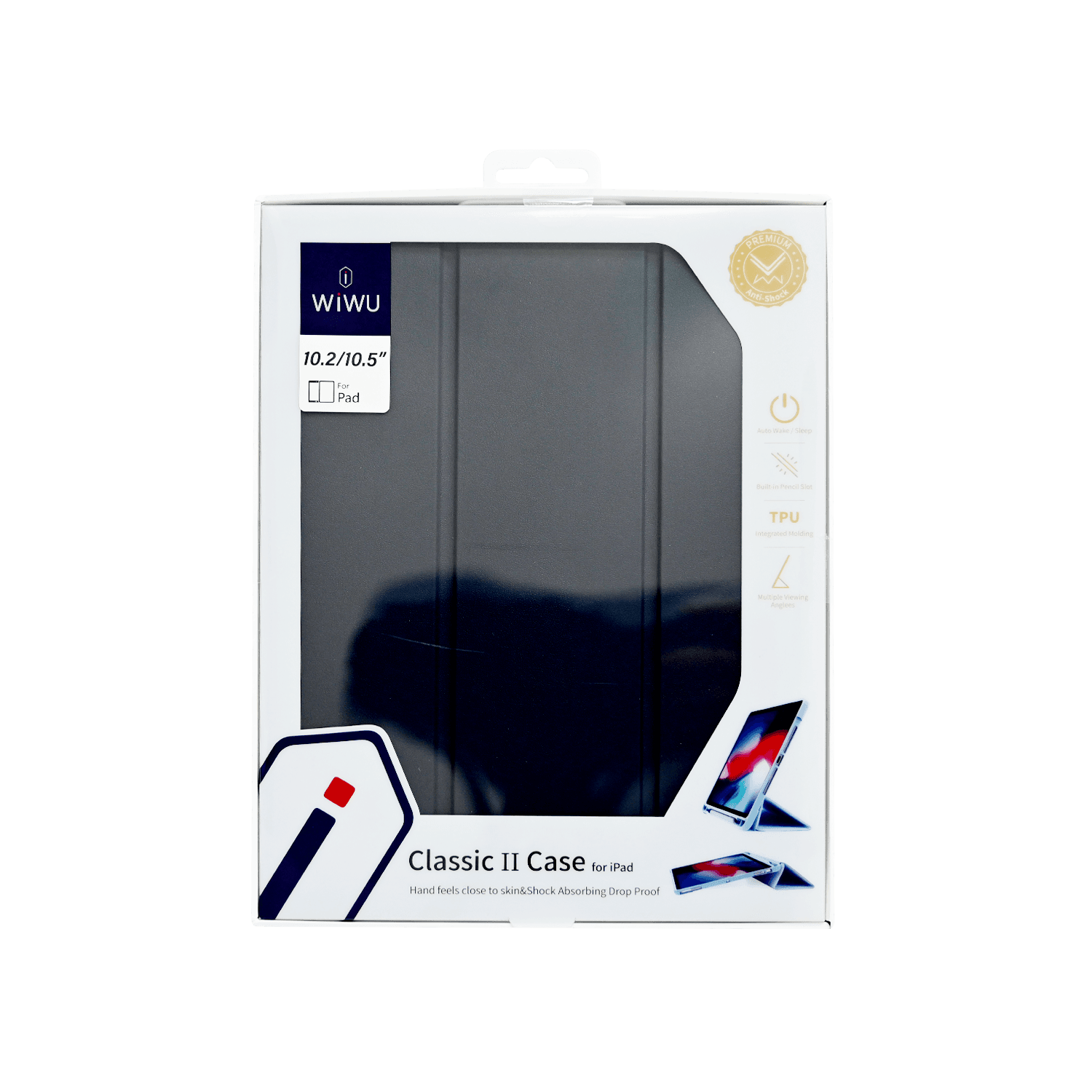WIWU CLASSIC II LEATHER CASE IPAD 10.2/10.5 NAVY BLUE
