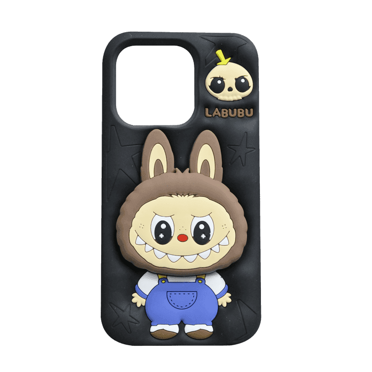 LABUBU SILICONE COVER IPHONE 13/14/15 BLACK