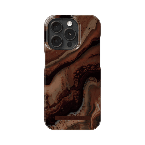 IDEAL OF SWEDEN FASHION CASE IPHONE 15 PRO DARK AMBER MARBLE