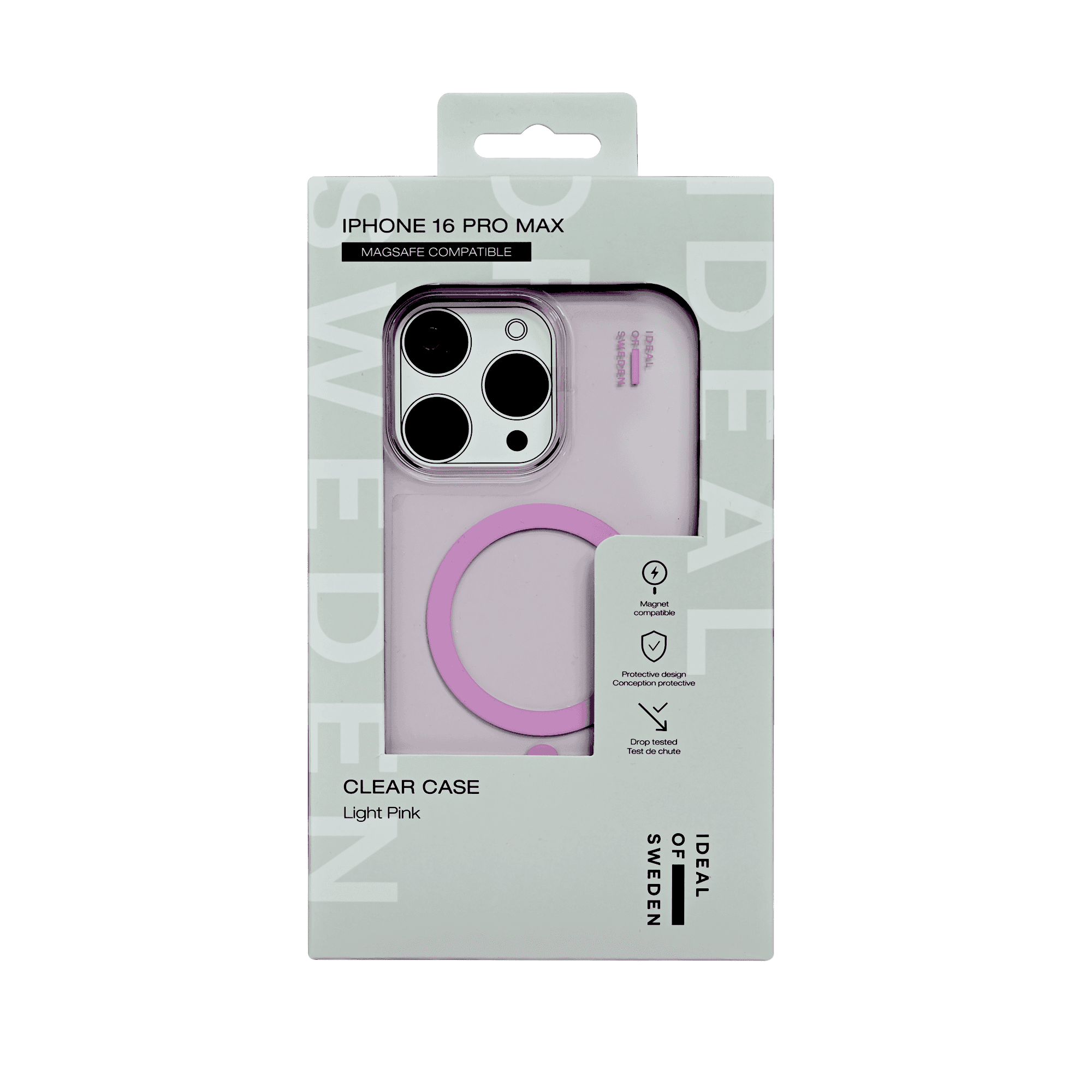 IDEAL OF SWEDEN CLEAR CASE WITH MAGSAFE IPHONE 16 PRO MAX LIGHT PINK