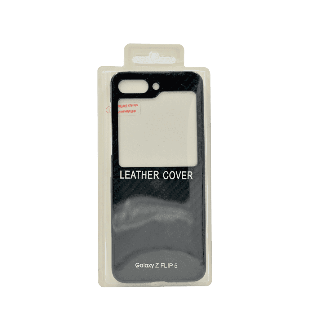CARBON HARD CASE WITH GLASS GALAXY Z FLIP5 BLACK