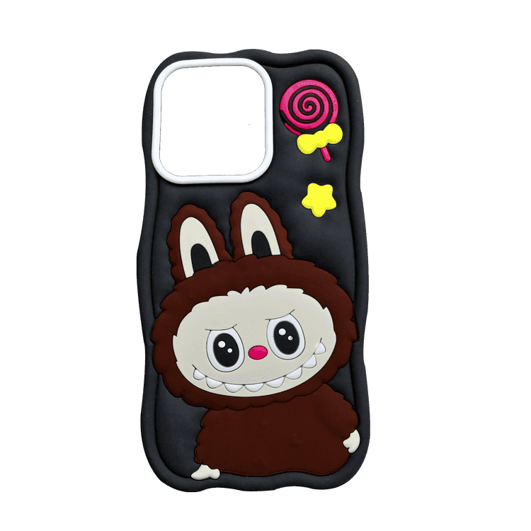 LABUBU SILICONE COVER IPHONE 16 PRO BLACK