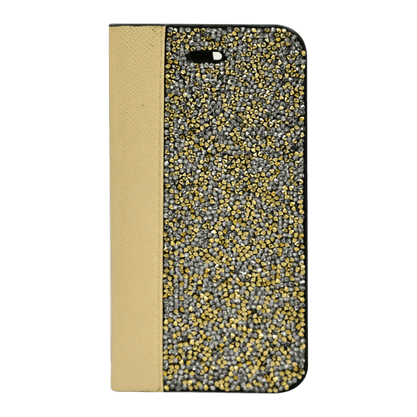 BLING WORLD STONE LEATHER CASE IPHONE7 GOLD