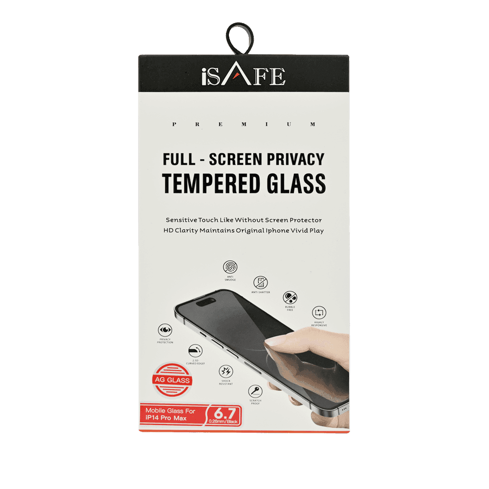 ISAFE HD GLASS SCREEN GUARD IPHONE 14 PRO MAX MATTE PRIVACY