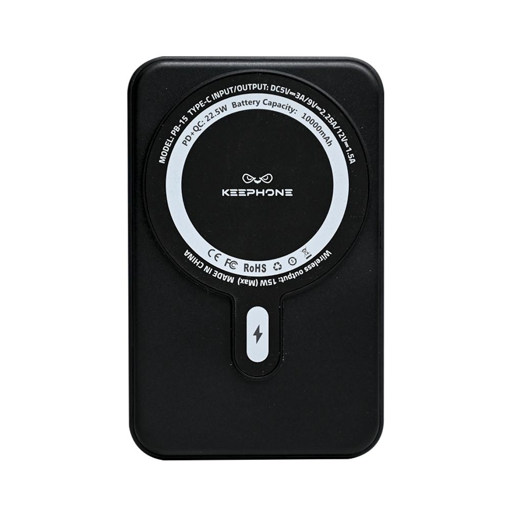 KEEPHONE PB-15 MAGNETIC POWERBANK 10000mAh WITH STAND BLACK