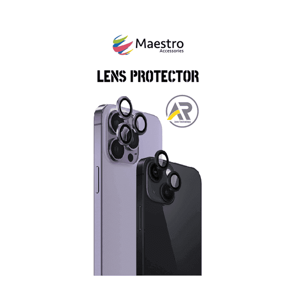 MAESTRO ANTI GLARE LENS PROTECTOR IPHONE 14 PRO/14 PRO MAX GRAPHITE