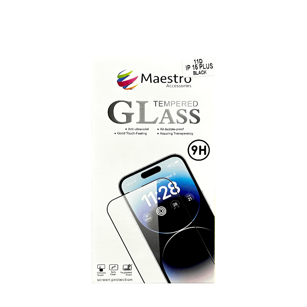 MAESTRO TEMPERED GLASS PROTECTER IPHONE 15 PLUS