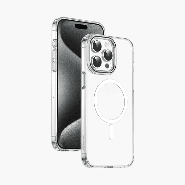 KEEPHONE MAGICO PROTECTIVE RING STAND CASE IPHONE 15 PRO MAX TRANSPARENT