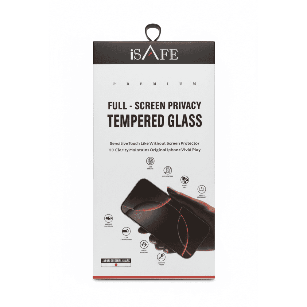 ISAFE FULL SCREEN PRIVACY TEMPERED GLASS IPHONE 17 PRO MAX