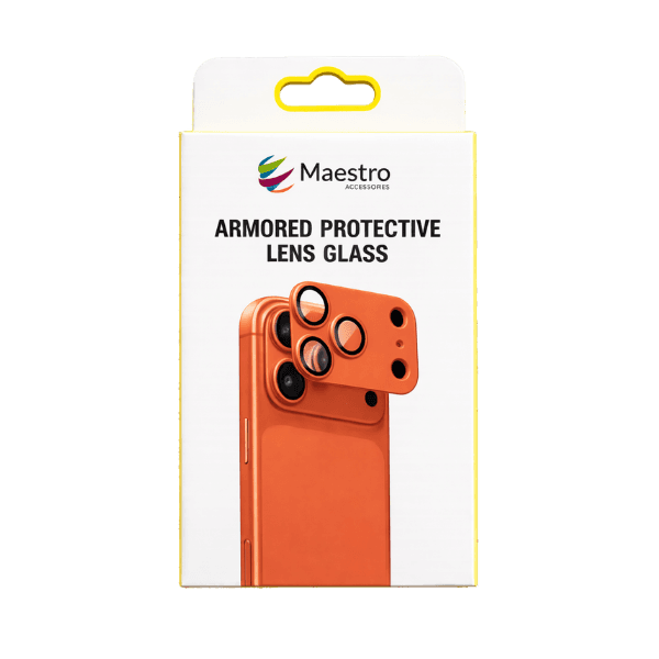 MAESTRO ARMOR CAMERA GLASS PROTECTOR IPHONE 17 PRO MAX ORANGE