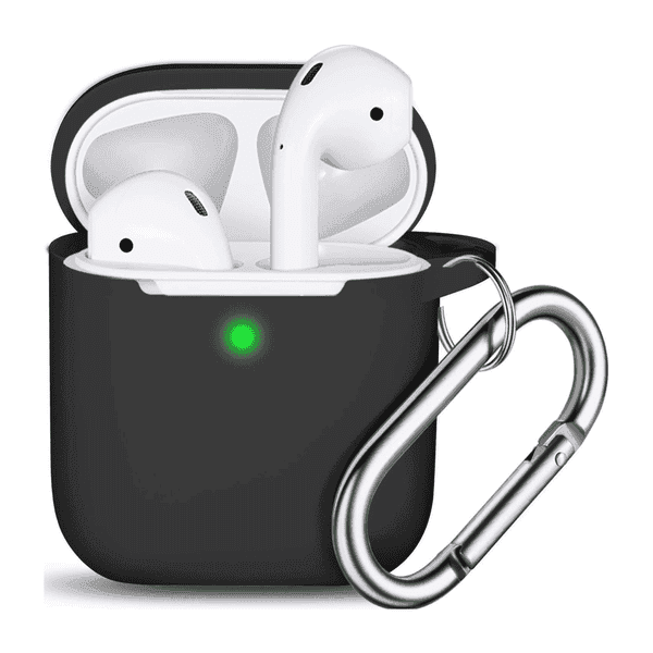 سيليكون جراب سماعه ابل اسود [C SILICONE CASE AIRPODS BLACK]