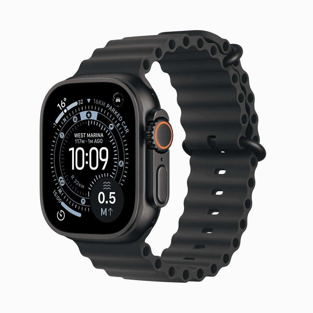 Apple Watch Ultra 3 GPS + Cellular 49mm Black Titanium Case with Black Ocean Band