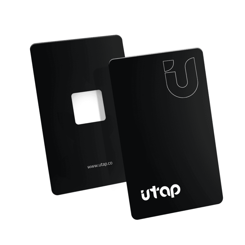 UTAP PVC CARD WITH NFC CHIP & QR CODE BLACK