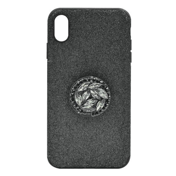 BLING POP SOCKET CASE IPHONE XS MAX BLACK