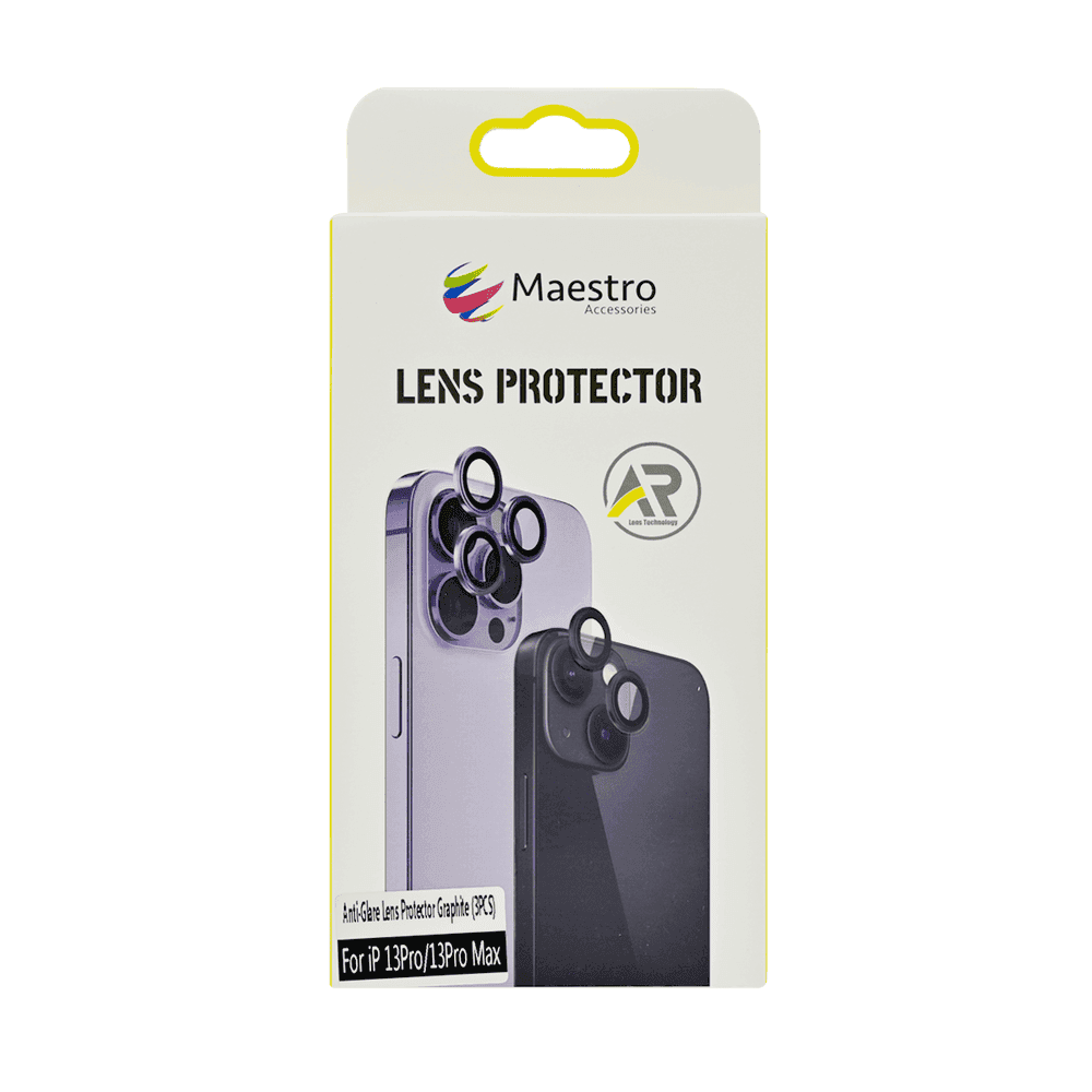 MAESTRO ANTI GLARE LENS PROTECTOR IPHONE 13 PRO/13 PRO MAX BLACK