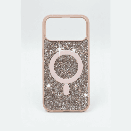 ISAFE BLING MAGSAFE HARD COVER IPHONE 17 PRO MAX ROSE GOLD