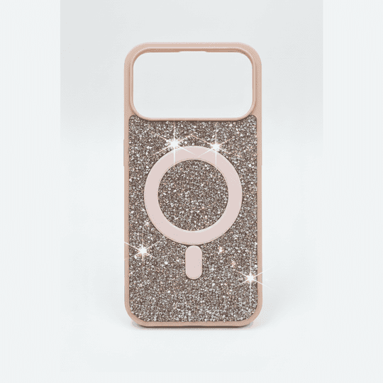 ISAFE BLING MAGSAFE HARD COVER IPHONE 17 PRO ROSE GOLD