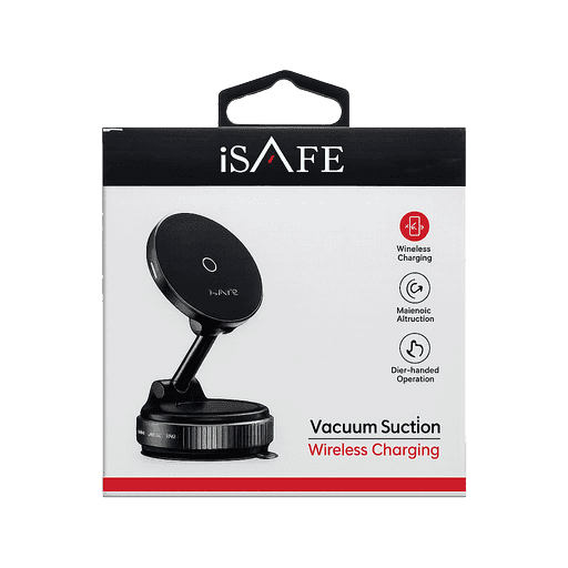 ISAFE IS007S VACUUM SUCTION WIRELESS CHARGING STAND HOLDER